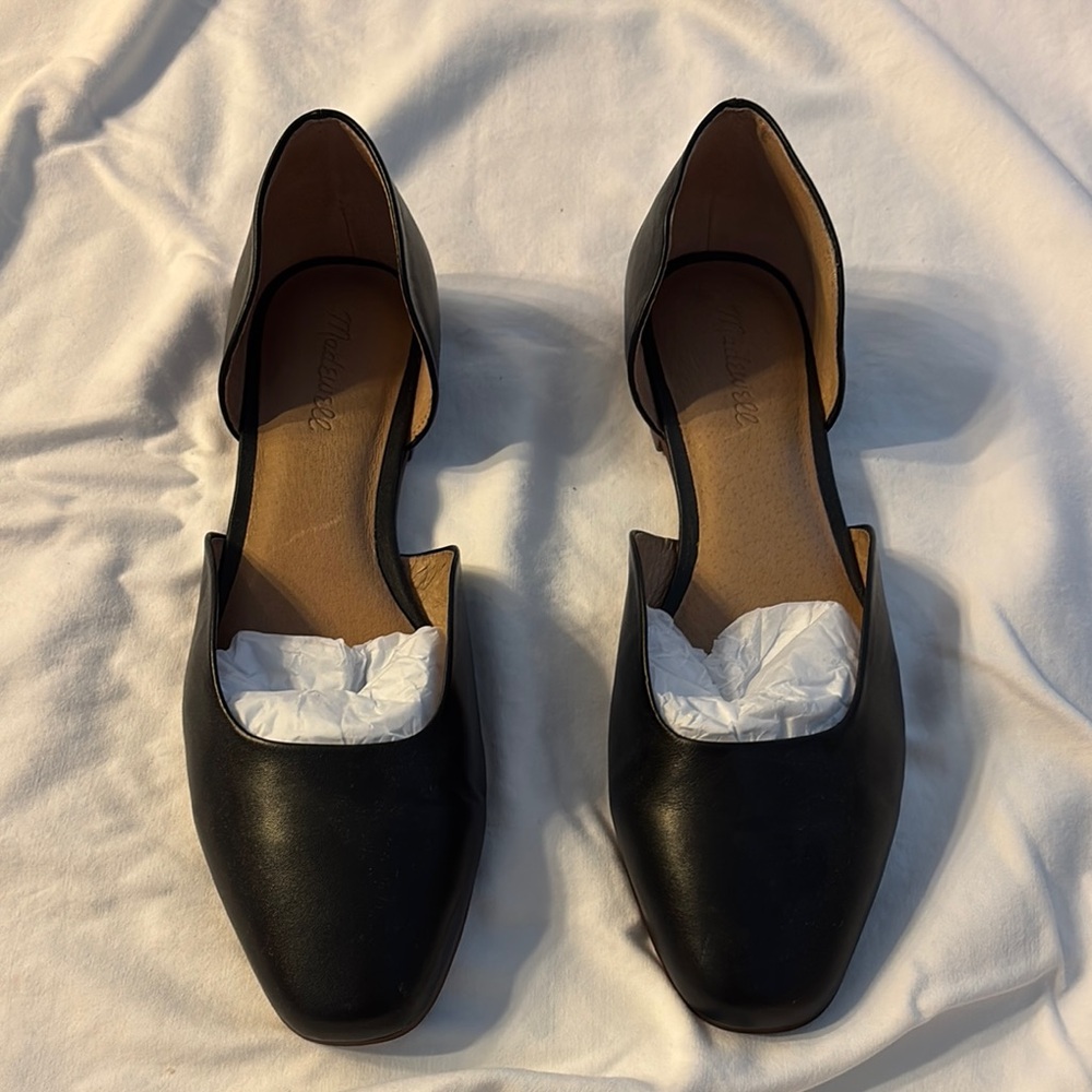 Madewell Black Leather Flats